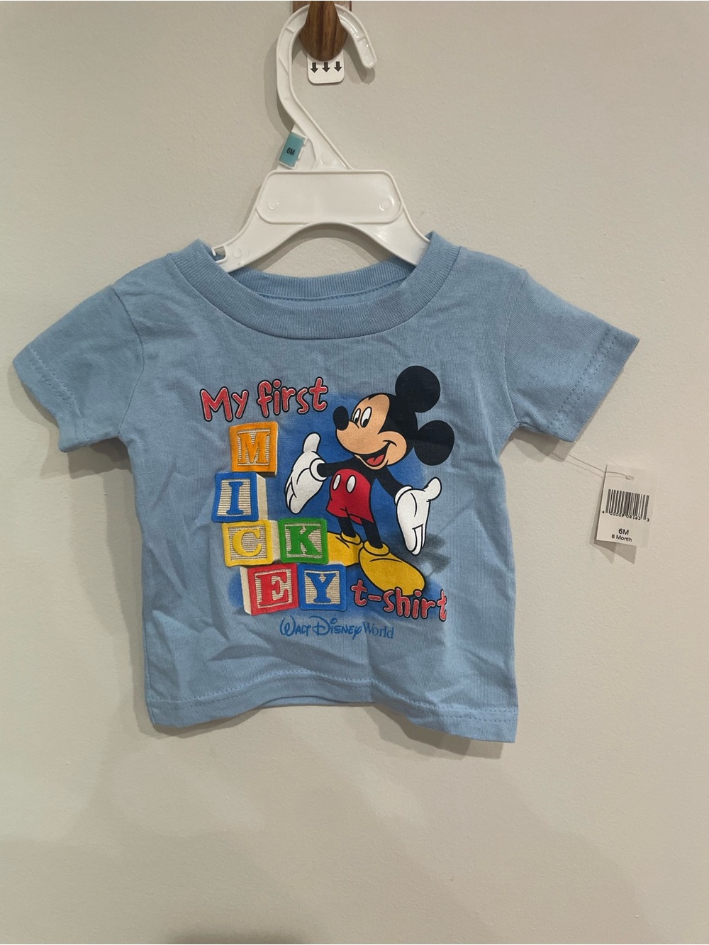 NWT Disneyland Resort Boys Walt Disney World My First Mickey Mouse Shirt Size 6m